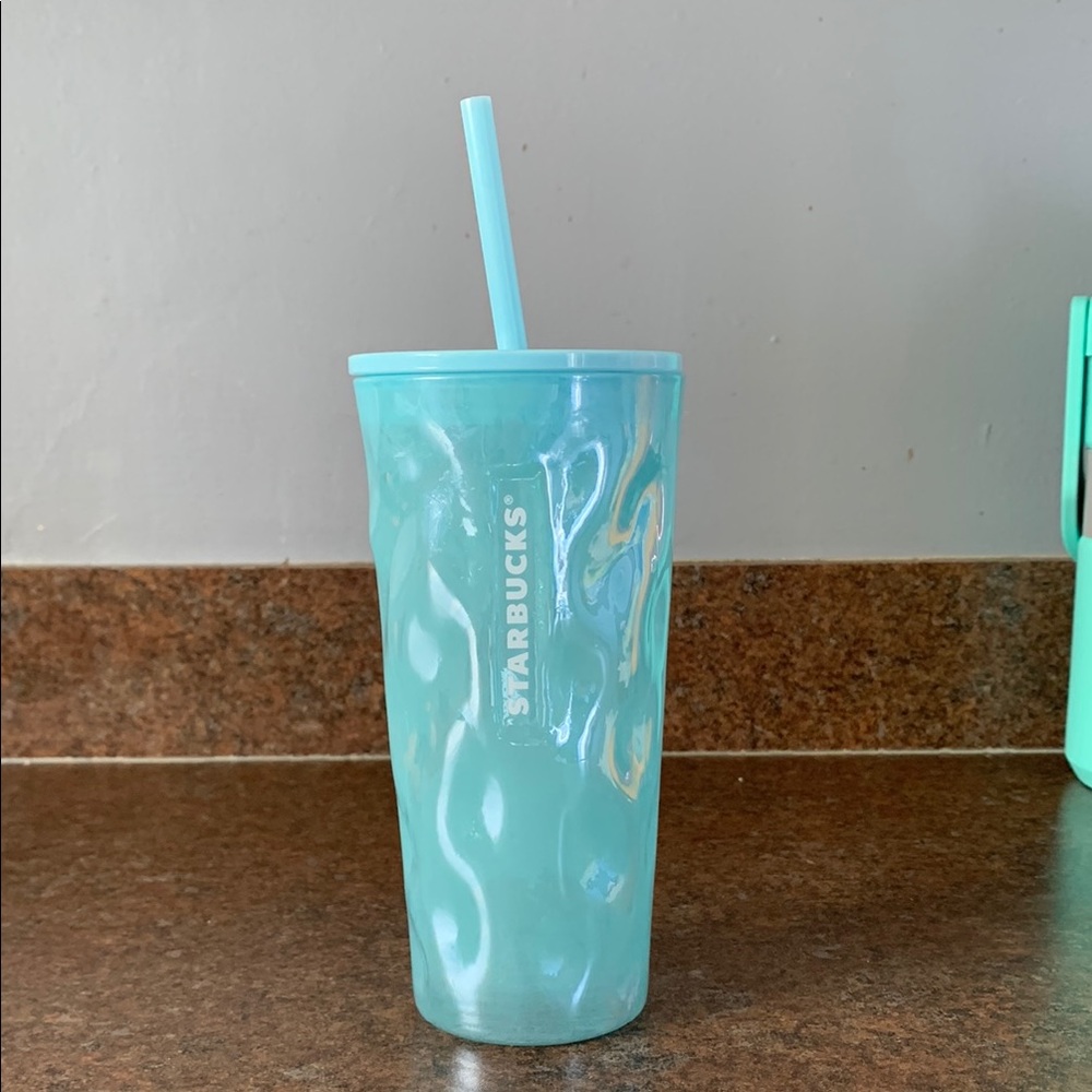 Starbucks Aqua Tumbler with Straw